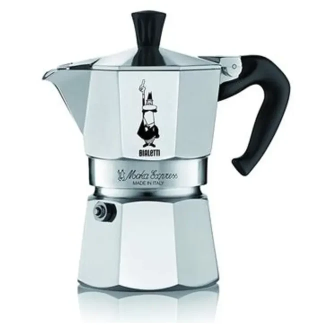 Bialetti Moka Express® Stovetop Espresso Maker - 3 cup (150ml) / Black Coffee
